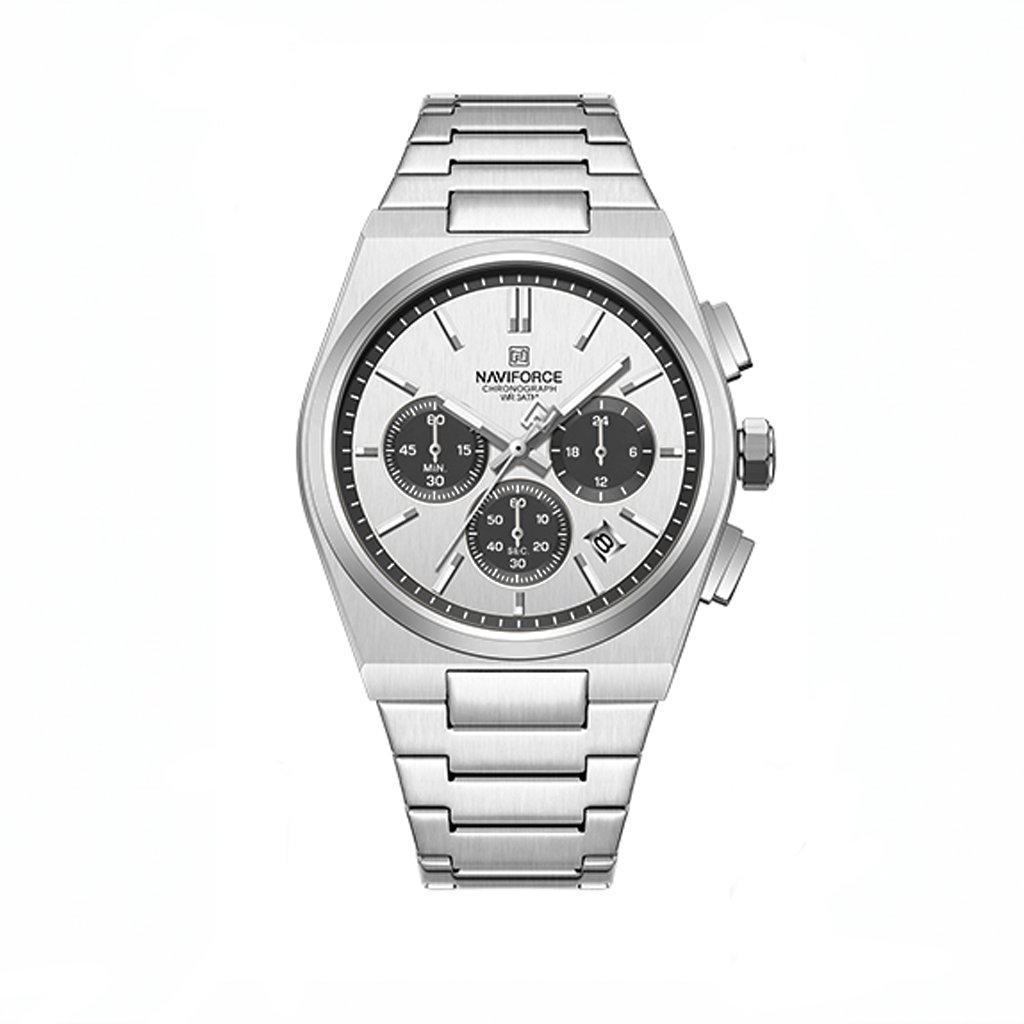 Naviforce Watch For Men NF8048-S-W-S