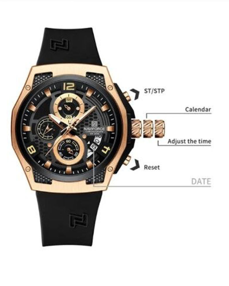 Naviforce Watch For Men NF8051T-RG-B-B