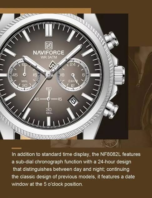 Naviforce Watch For Men NF8082-S-W-OBN