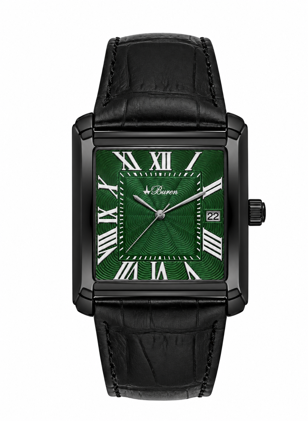 Buren Watch For Men BU8010M-BK-GR-BK