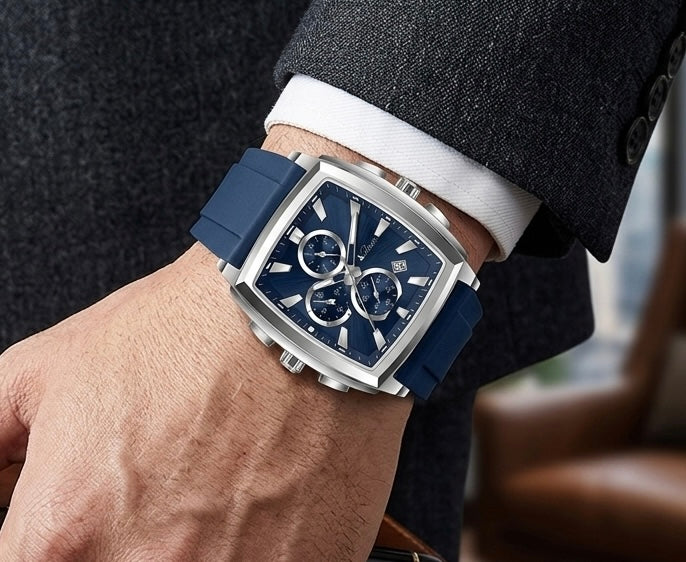 Buren Watch For Men BU8014 S/BL/BL