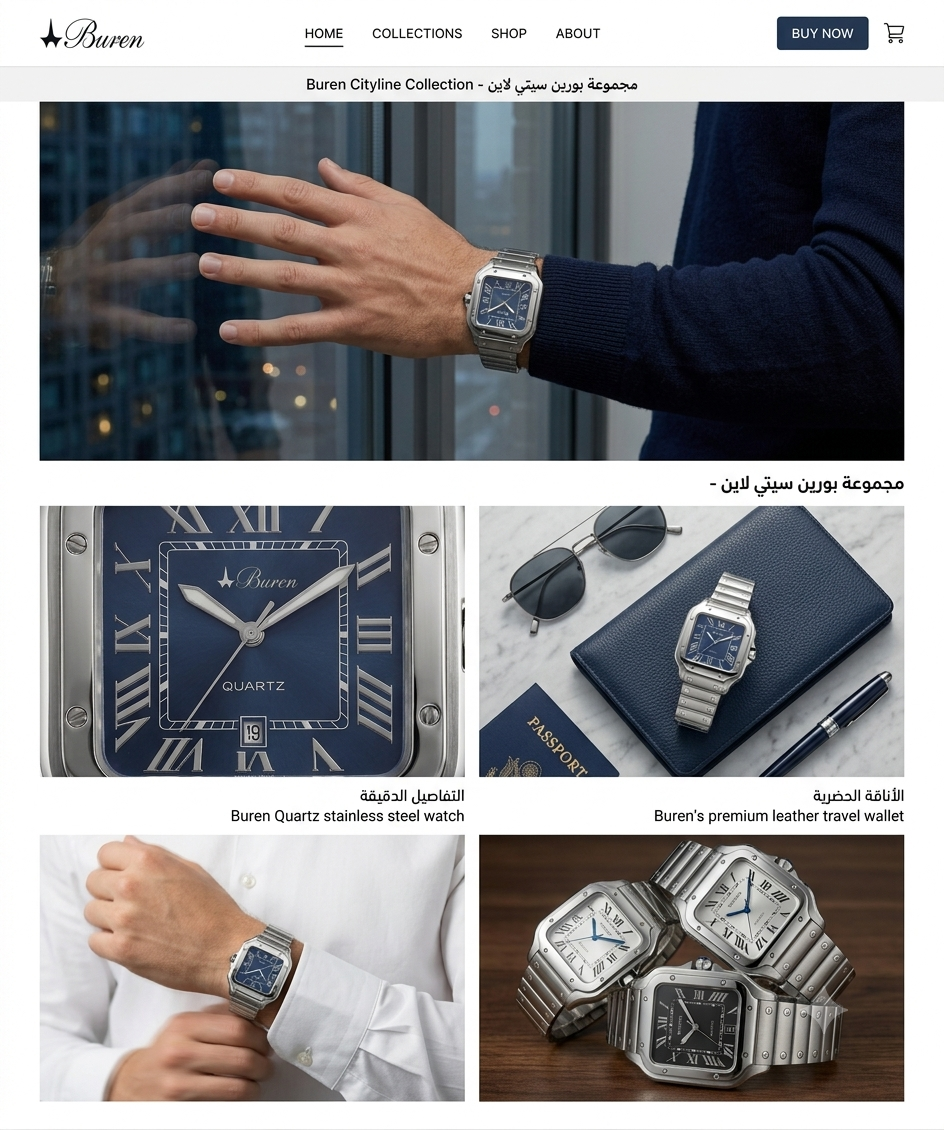 Buren Watch For Men BU251053-S-Bl-S