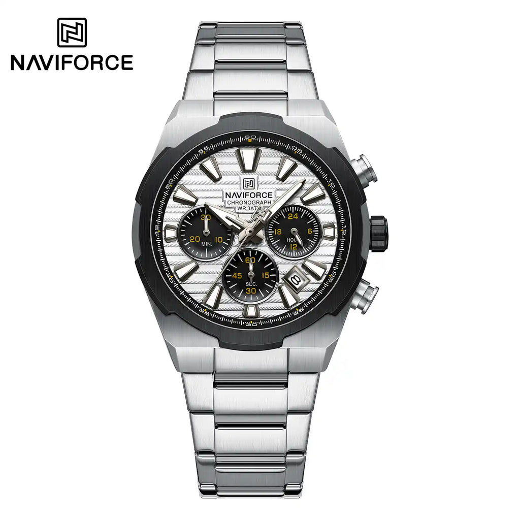 Naviforce Watch For Men NF8081-S-W-S
