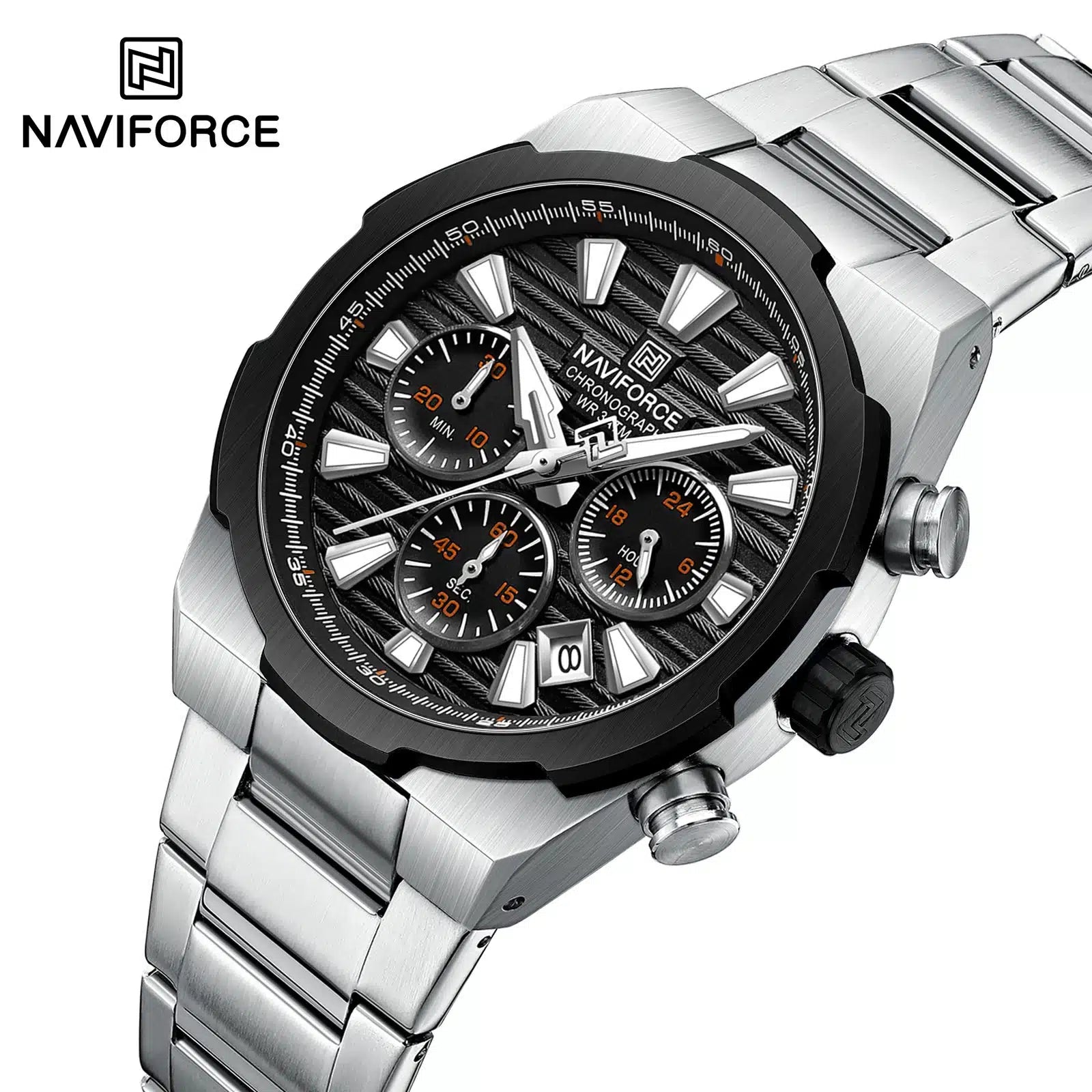Naviforce Watch For Men NF8052-S-B-S