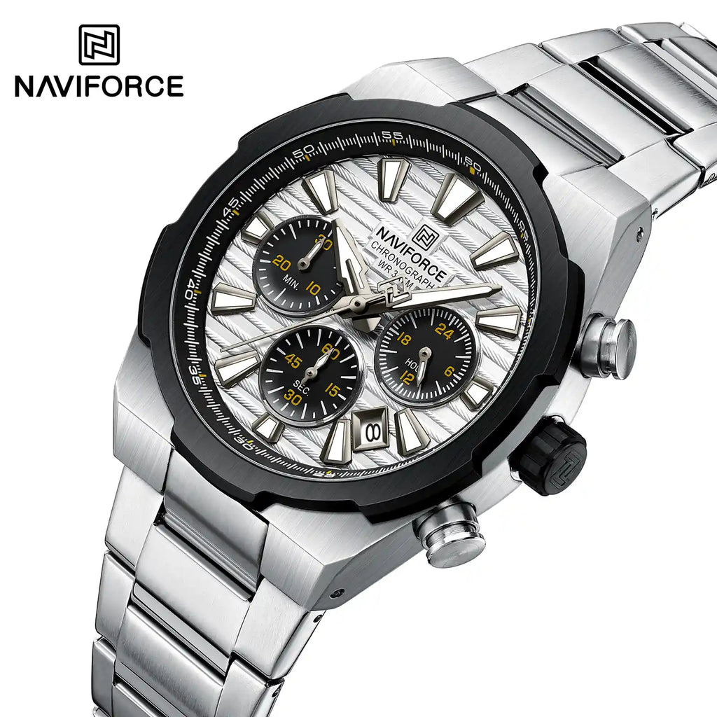 Naviforce Watch For Men NF8081-S-W-S