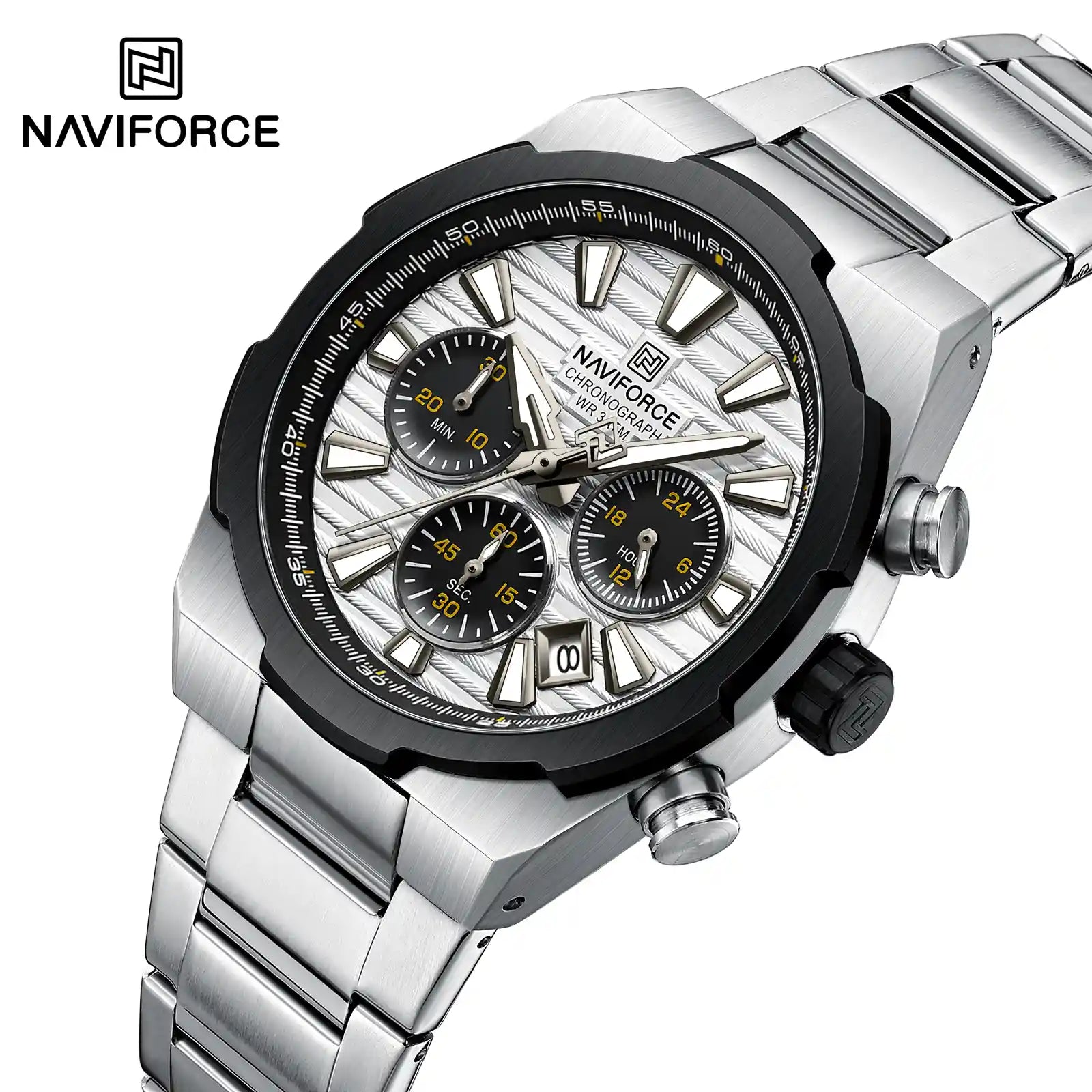 Naviforce Watch For Men NF8081-S-W-S