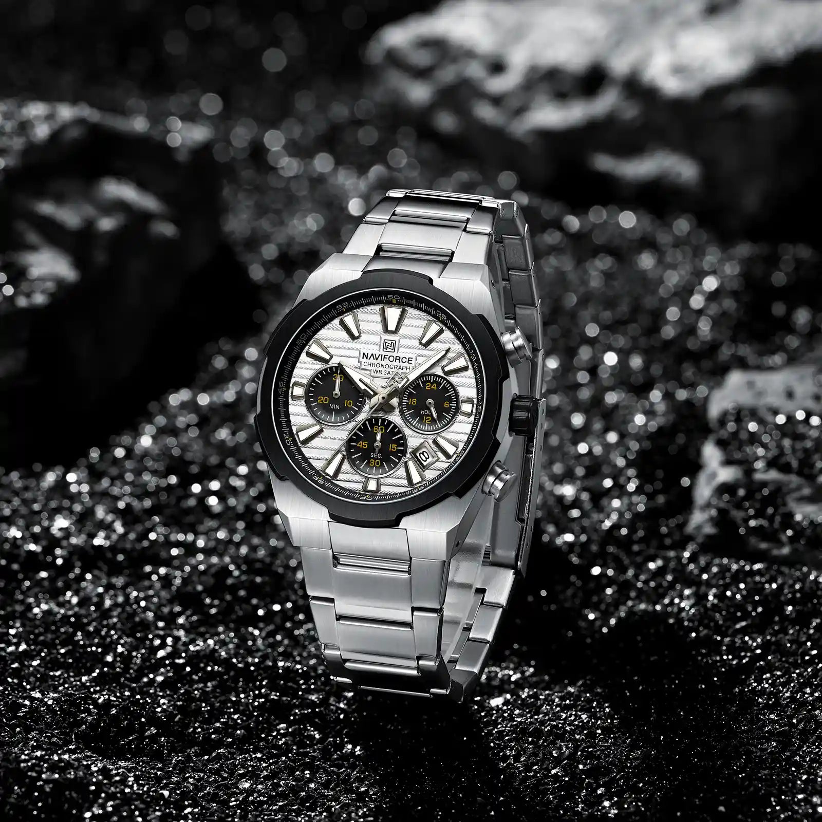 Naviforce Watch For Men NF8081-S-W-S