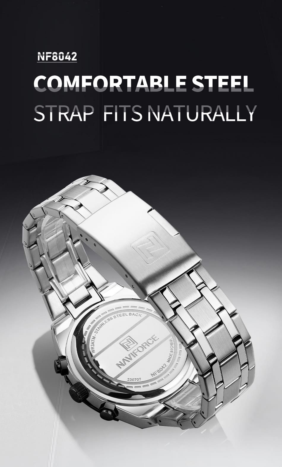 Naviforce Watch For Men NF8042-S-B-S