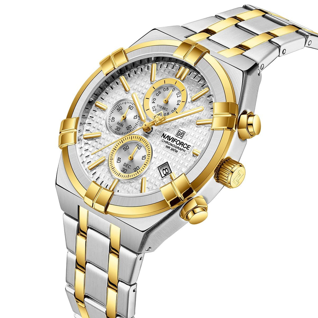 Naviforce Watch For Men NF8042-S-W-G