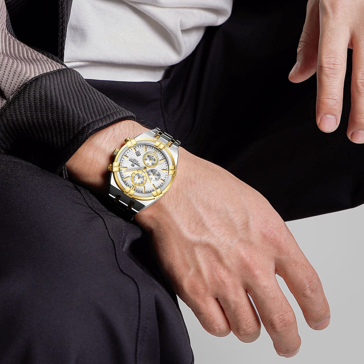 Naviforce Watch For Men NF8042-S-W-G
