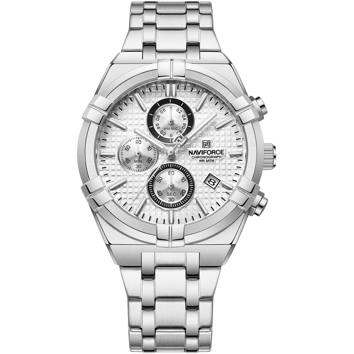 Naviforce Watch For Men NF8042-S-W-S