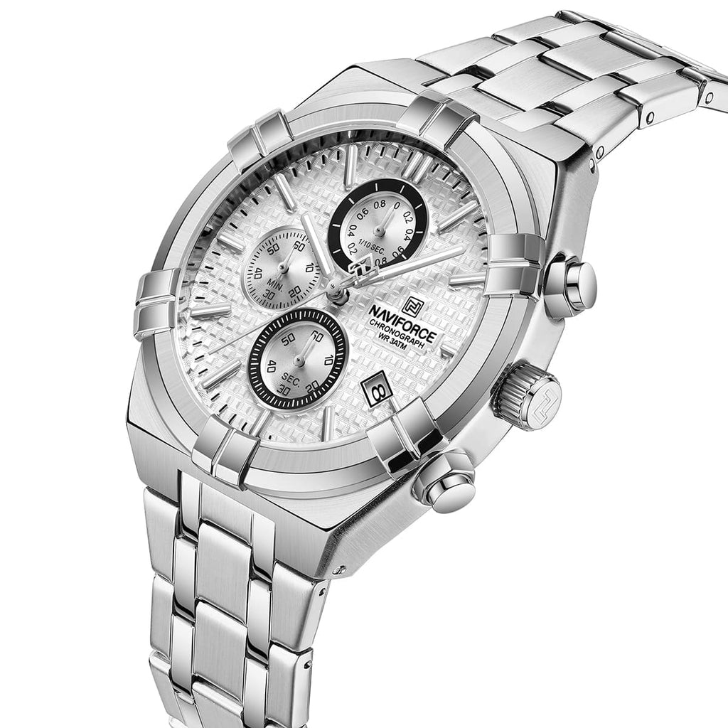 Naviforce Watch For Men NF8042-S-W-S