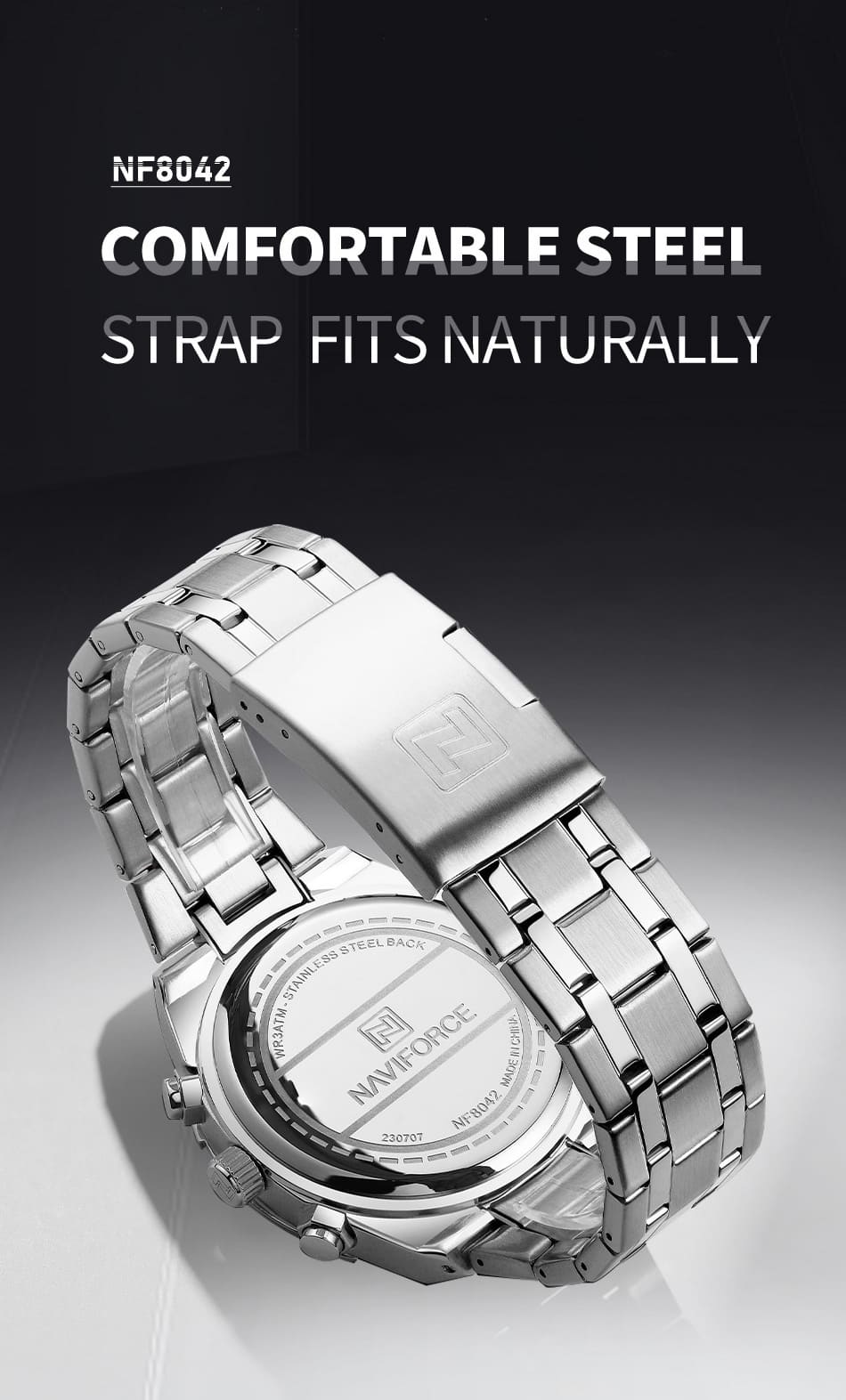 Naviforce Watch For Men NF8042-S-W-S
