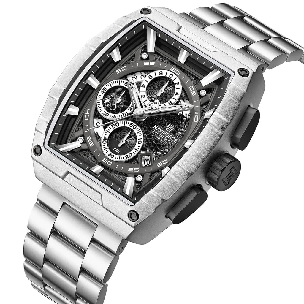 Naviforce Watch For Men NF8066-S-B-S