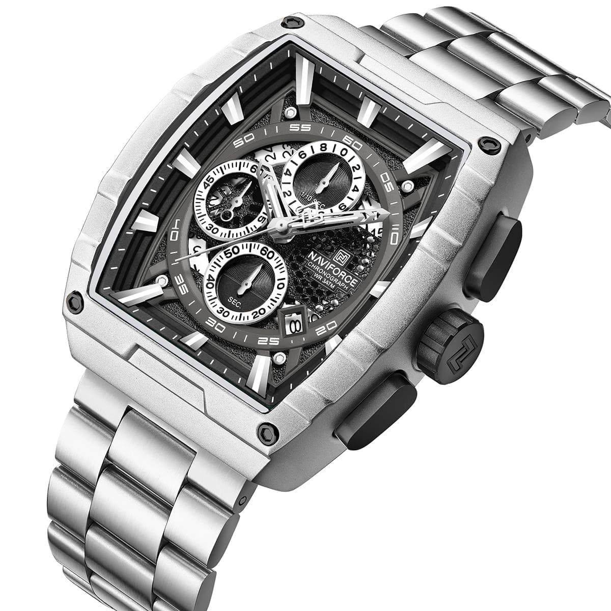 Naviforce Watch For Men NF8066-S-B-S