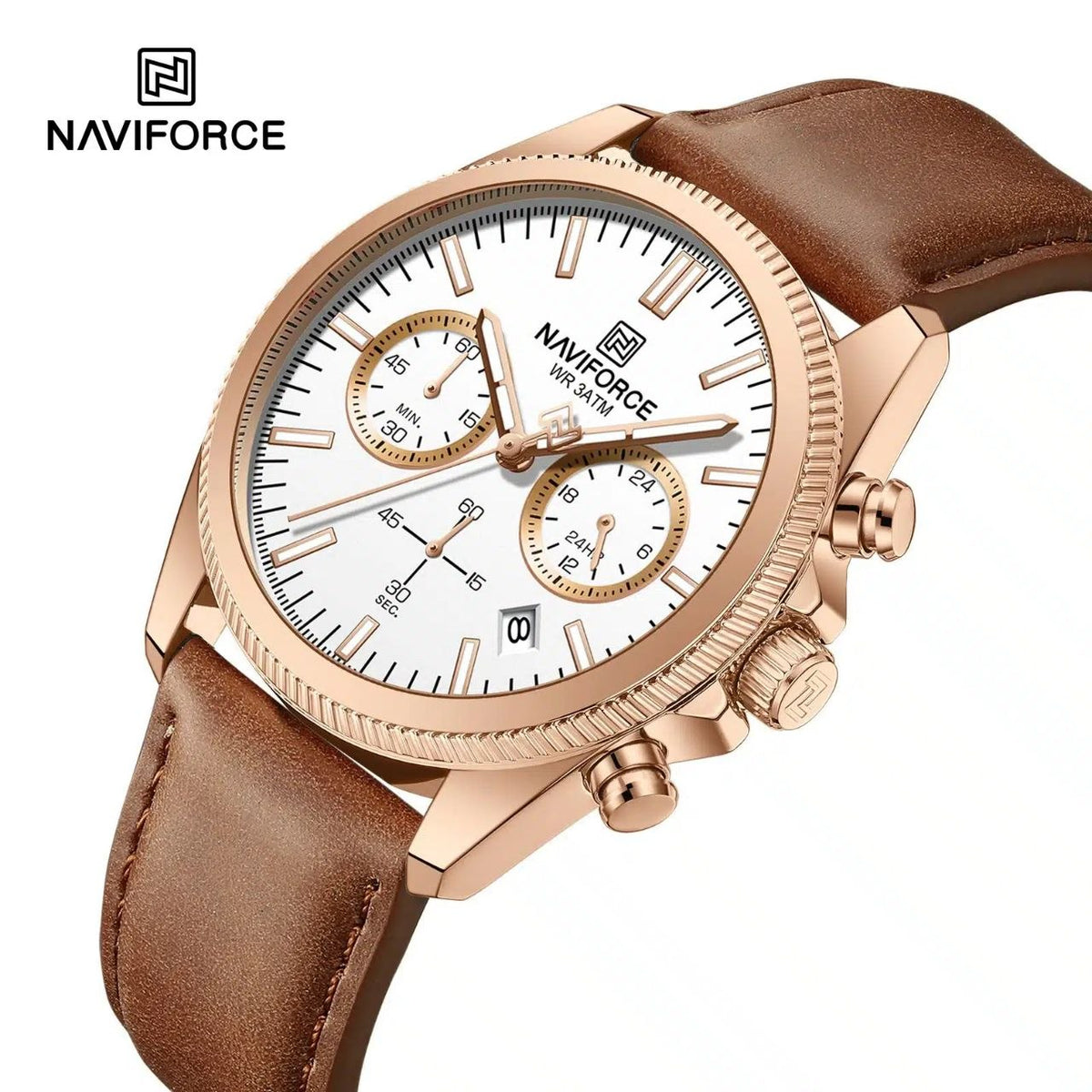Naviforce Watch For Men NF8082-RG-W-OBN