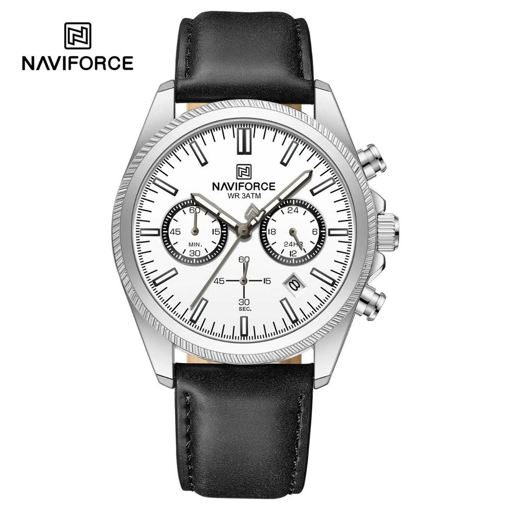 Naviforce Watch For Men NF8082-S-W-B