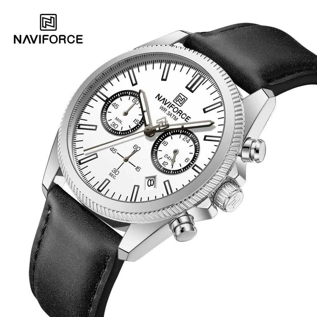 Naviforce Watch For Men NF8082-S-W-B