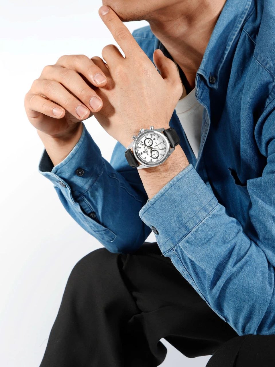 Naviforce Watch For Men NF8082-S-W-B